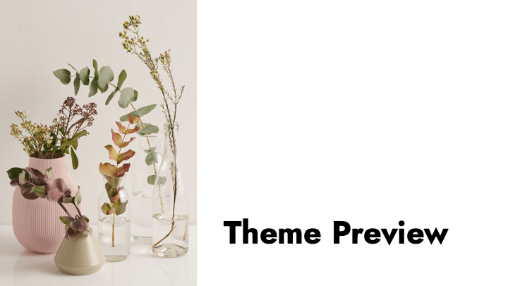 White minimalist design with botanical color photography